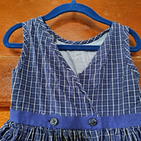 3/35$ Baby Gap Toddler Girls Navy Checkered Dress – Size 18-24M - Picture 4 of 7